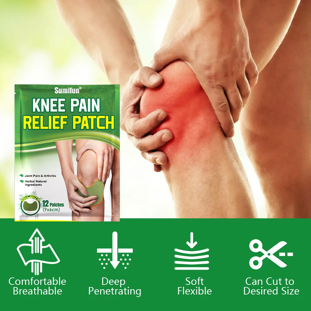 Sumifu Ai Cao Knee Patch Self heating Pain Relief Plaster Patch Sports Fitness Joint Care Cross border K18401 9