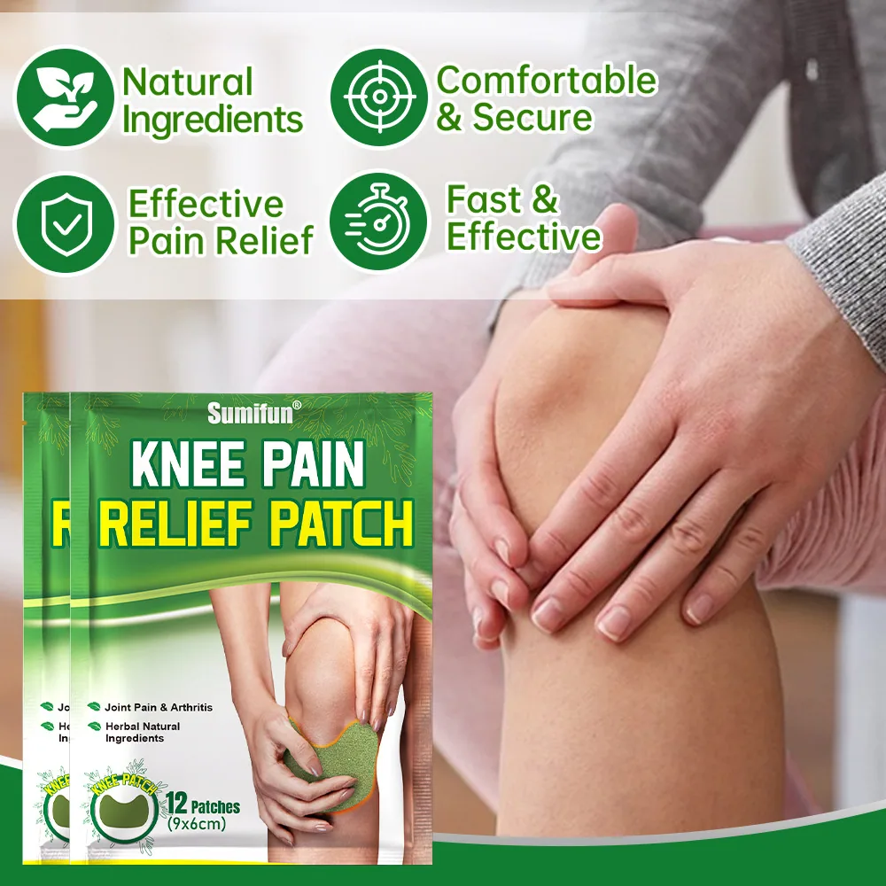 Sumifu Ai Cao Knee Patch Self heating Pain Relief Plaster Patch Sports Fitness Joint Care Cross border K18401 13