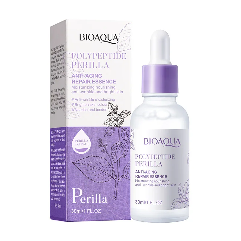 BIOAOU essence Solution Dimension Drawing Bottle Capacity and Specification Cross border E-commerce Perilla Peptide Anti wrin