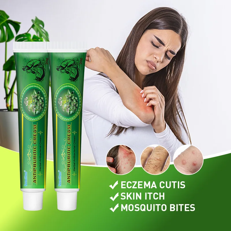 Nueva crema herbal Sumifu transfronteriza para eccema, picazón en la piel, crema tópica 20g K10003 11
