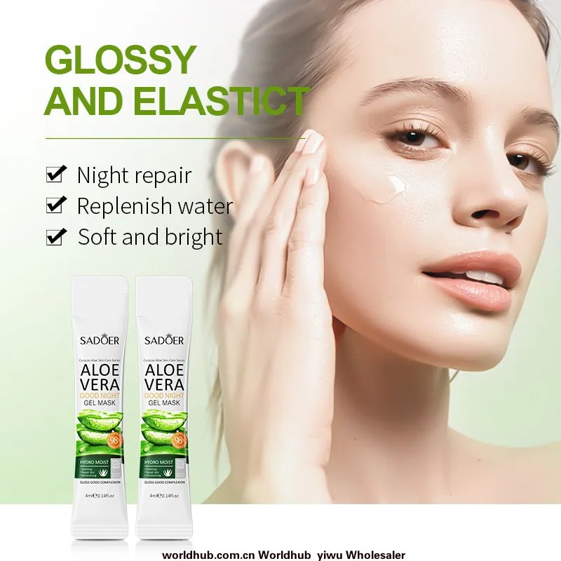 Good Night Frozen Mask SADOER Aloe Vera Good Night Frozen Mask Water Moisturizing Smear Leave-In Mask Cross-border Wholesale