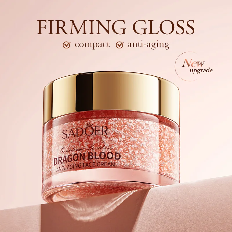 The use scene of SADOER Ganoderma Lucidum Dragon Blood Anti Wrinkle face cream is displayed to moisturize and protect skin, a