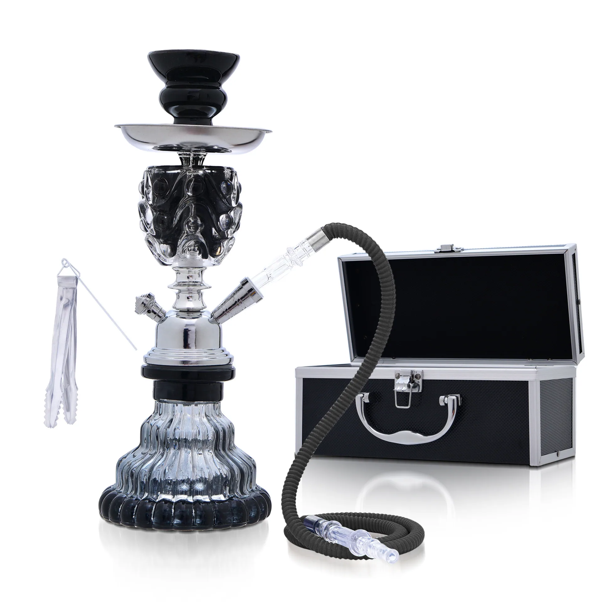 Cross border exclusive popular Arab hookah bar single and double tube glass hookah shisha complete set 5