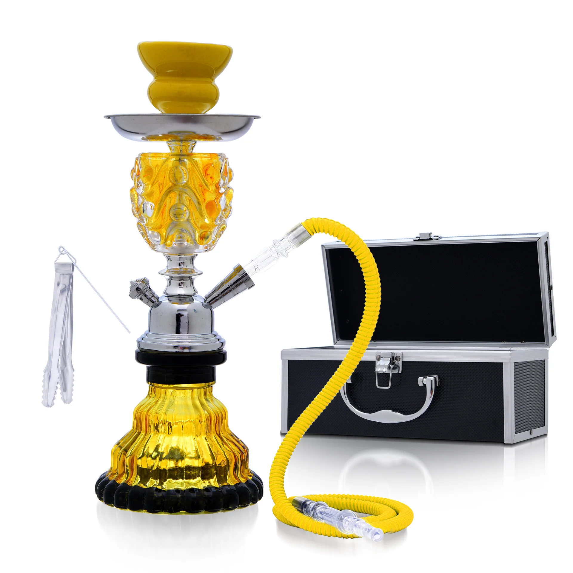 Cross border exclusive popular Arab hookah bar single and double tube glass hookah shisha complete set 8