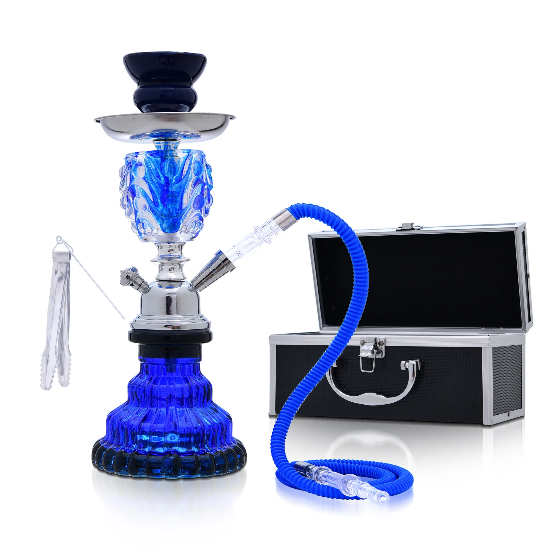 Cross border exclusive popular Arab hookah bar single and double tube glass hookah shisha complete set 7