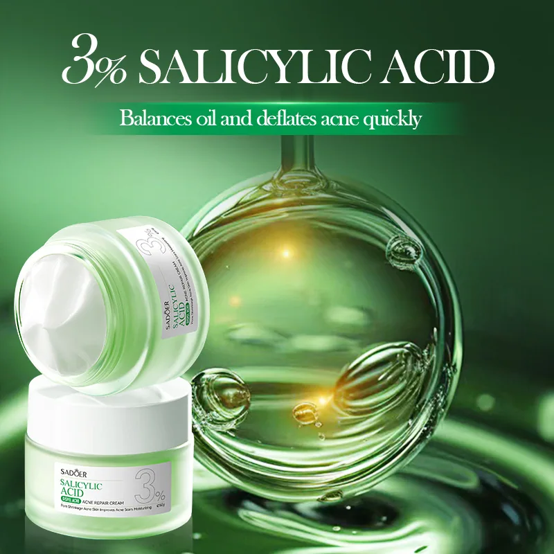 SADOER Salicylic Acid Acne Removing face cream Ingredients, Efficacy, Selling Points Show Salicylic Acid Oil Control Acne Rem