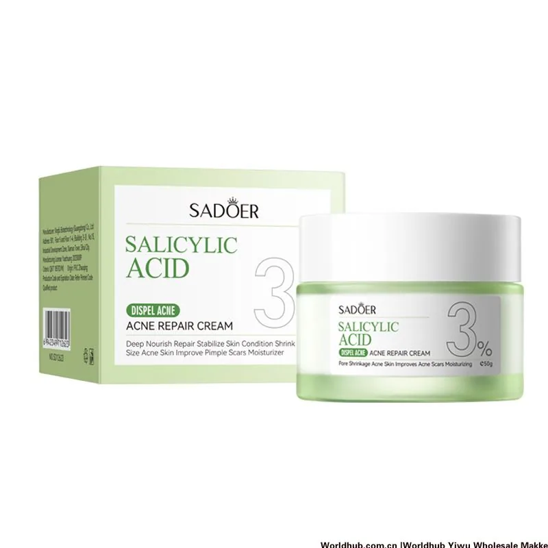 SADOER Salicylic Acid Acne Removing&Repairing face cream Package Front English Logo Clear Cross border Foreign Trade Wholesal