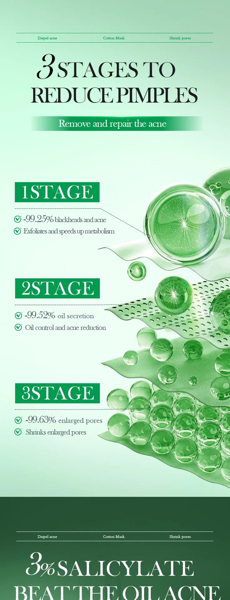 SADOER Salicylic Acid face cream Dimension and Capacity Marking Diagram, Student Acne Removing and Moisturizing Cream Specifi