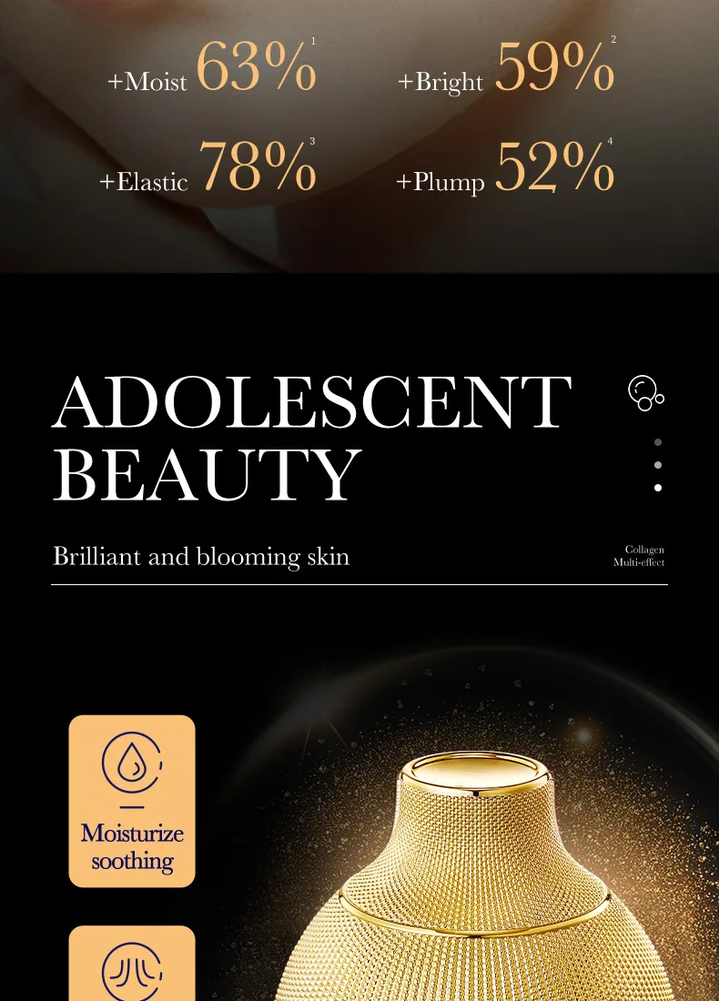 The texture of SADOER pearl repair filling cream is displayed, which is smooth and easy to push away. Collagen moisturizing f
