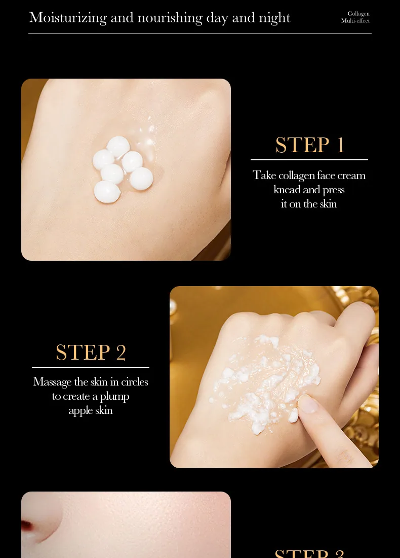 SADOER recombinant collagen face cream packaging details, pearl repair filling cream bottle design, cross-border wholesale mo