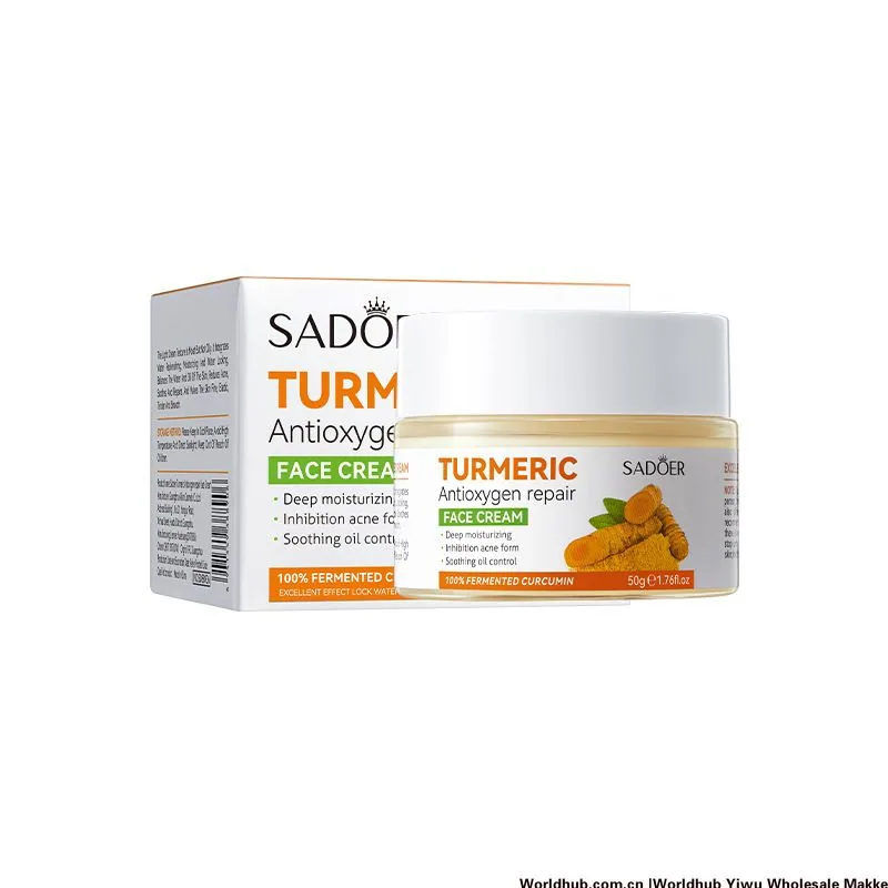SADOER Turmeric Antioxidant Repair Cream, Facial Rejuvenation, Nourishing, Moisturizing, Cross-border Foreign Trade Wholesale