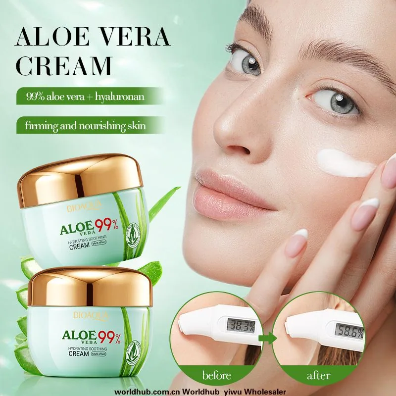 BIOAOUA Aloe Vera Hydrating and Soothing Cream Moisturizing and moisturizing skin moisturizer cross-border foreign trade whol