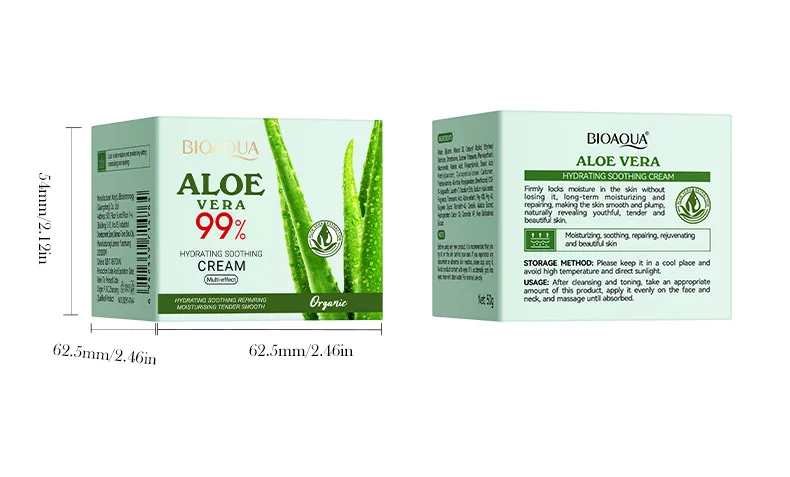 BIOAOUA Aloe face cream Multi specification Style Optional Moisturizing and Soothing face cream Cross border E-commerce Whole
