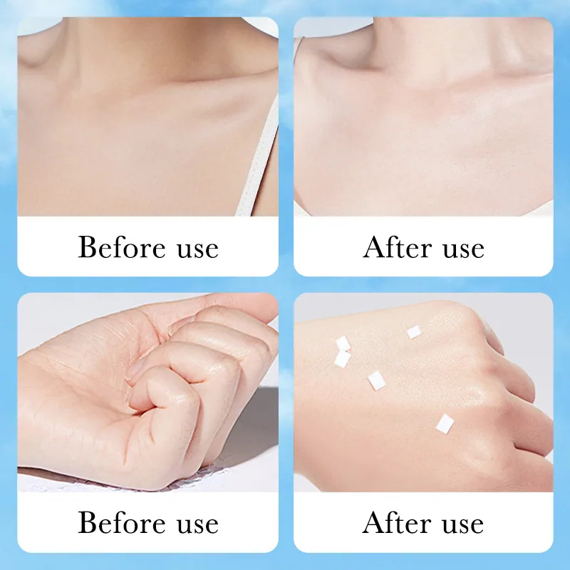 Comparison of SADOER sunscreen and isolation cream before and after application, with anti UV isolation effect, moisturizing 