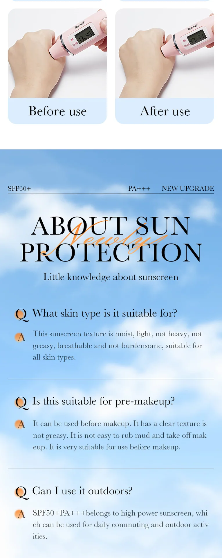 SADOER sunscreen and isolation cream comes in multiple specifications, with UV protection, sweat resistance, and non greasy p