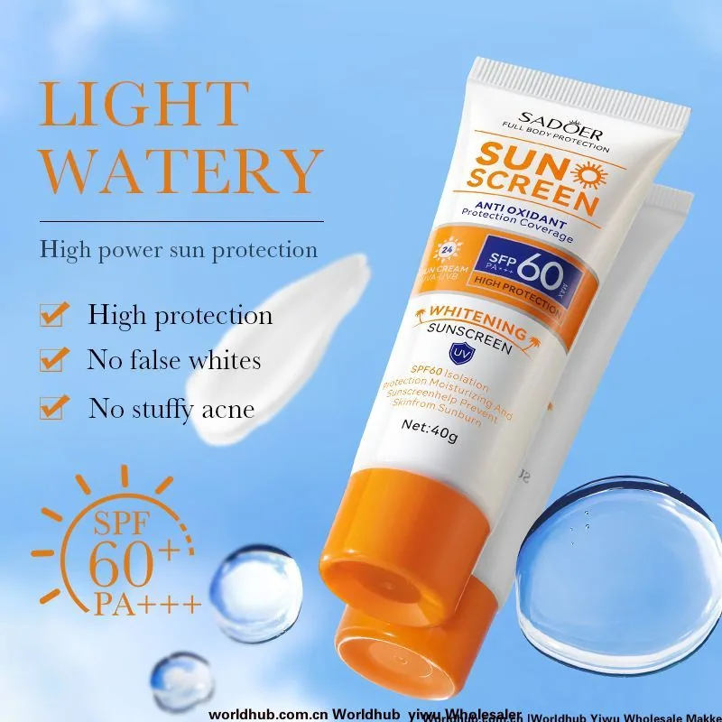 SADOER sunscreen isolation, anti-ultraviolet rays, anti-sweat, moisturizing, refreshing, non-greasy, cross-border foreign trade