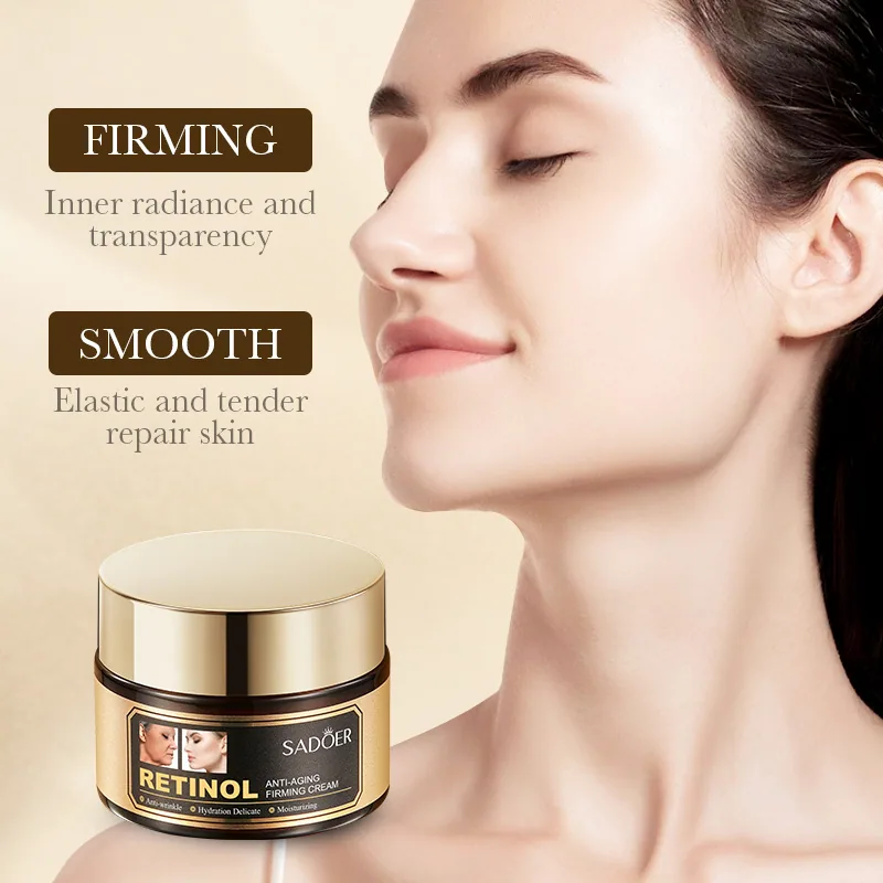 SADOER Firming face cream Packaging Box Front Details Retinol Moisturizing&Skin Revitalizing Cross border Wholesale