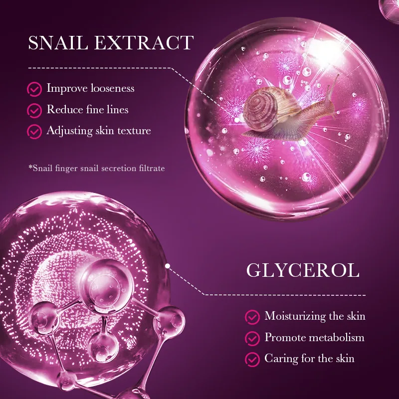 SADOER Snail Recombinant Collagen face cream Ingredients Texture Display Moisturizing Skin Care Wholesale Foreign Trade