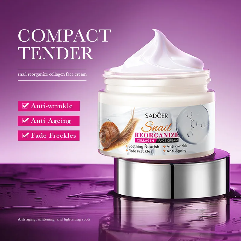 SADOER Snail Recombinant Collagen face cream Application Scenarios Moisturizing and Moisturizing Skin Cross border E-commerce
