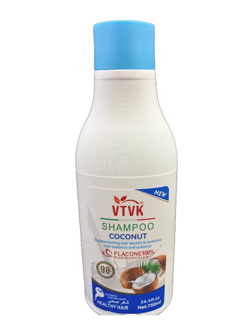 vtvk , shampoo coconut, supplementing hair keratin to enhance hair radiance, flacone 100% , net 750 healthy skin