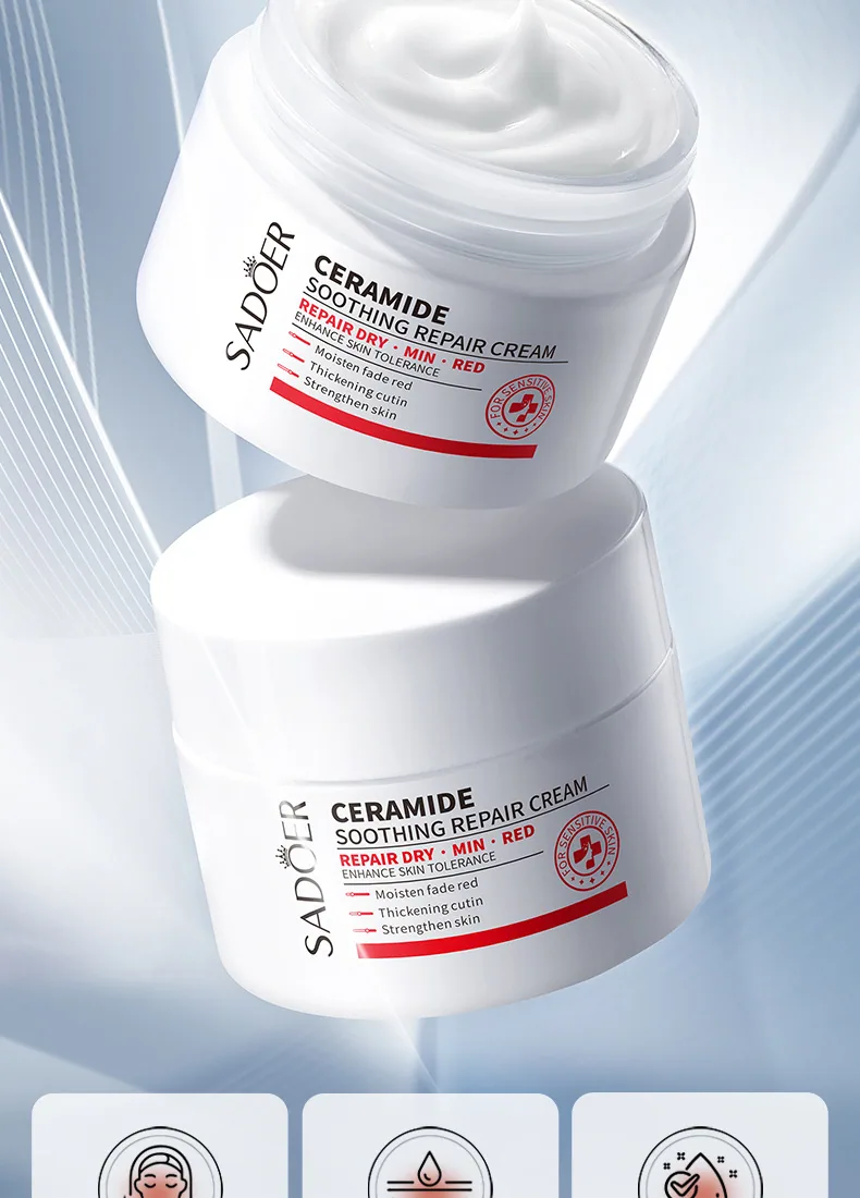 SADOER Ceramide Soothing&Repairing face cream Sensitive Skin Moisturizing Cross border Wholesale Details