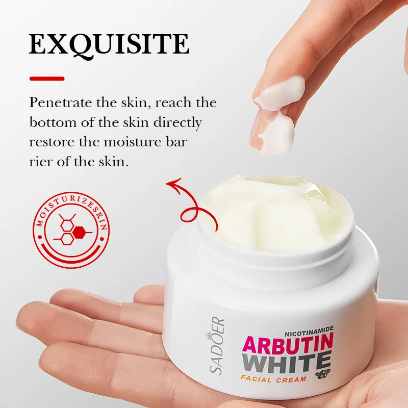 SADOER Whitening essence Cream outer box display English package design moisturizing, brightening and spot lightening cross-b