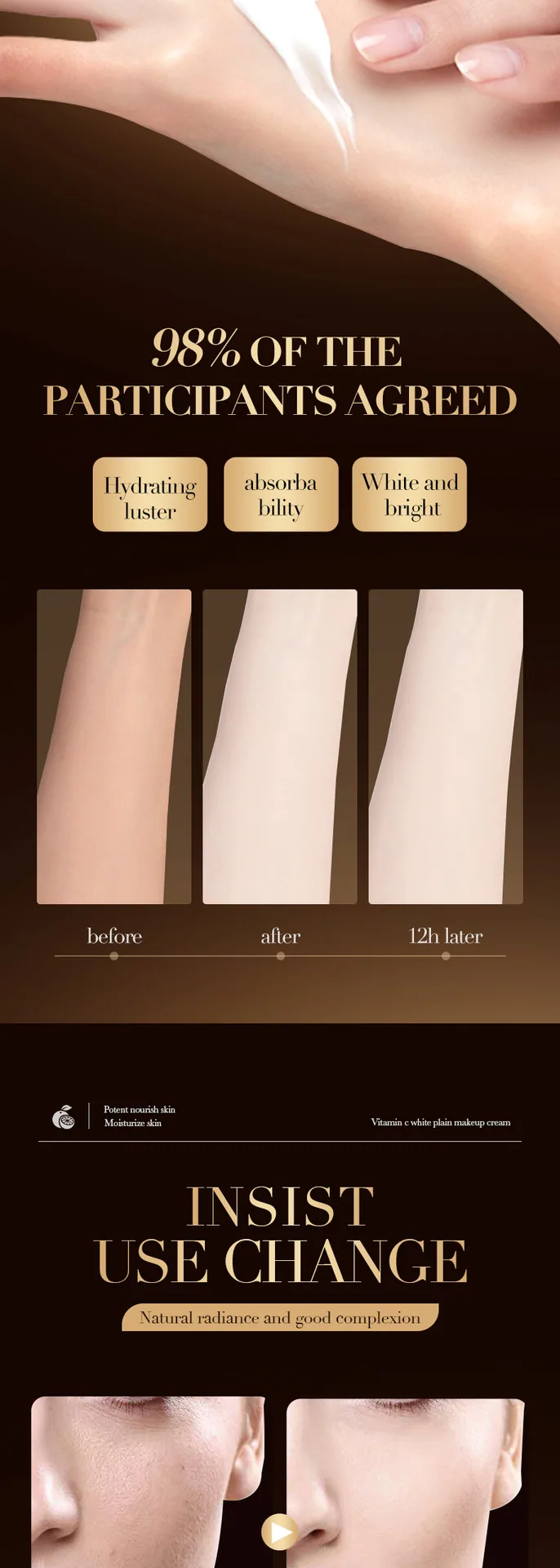 BIOAOUA Vitamin C face cream has a variety of specifications and styles, and cross-border e-commerce foreign trade wholesale 