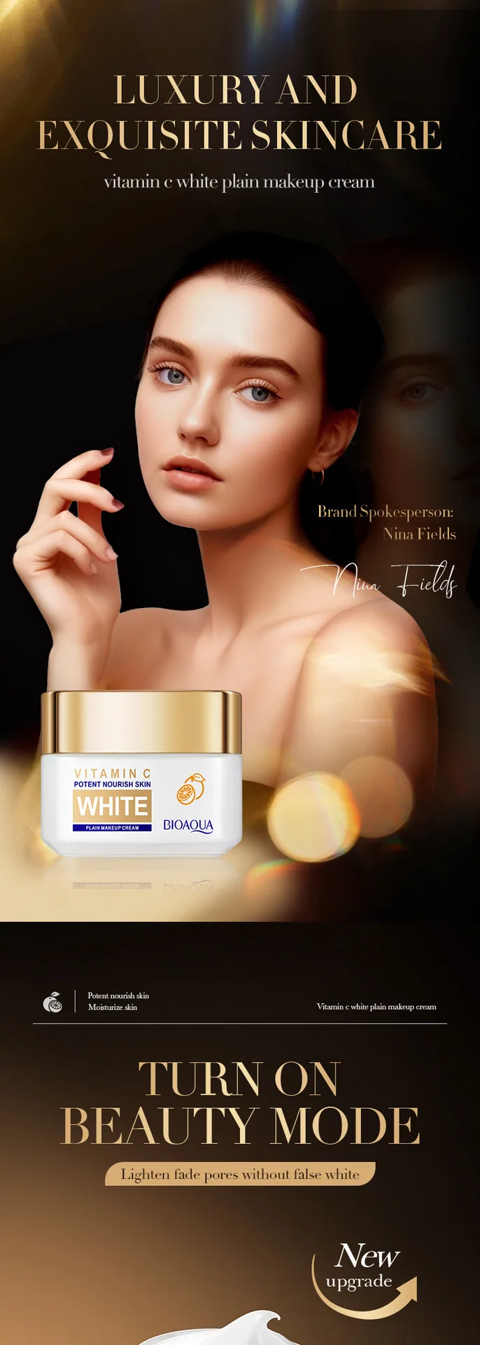 Detailed process diagram of BIOAOUA whitening and moisturizing face cream, Yiwu Ouou import and export wholesale quality exhi
