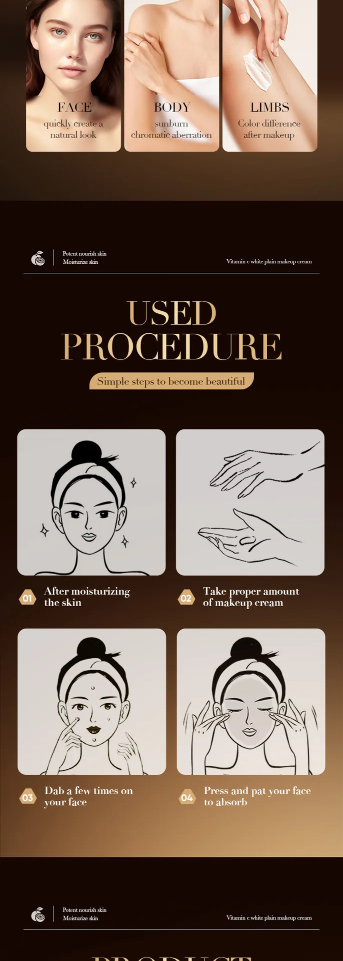 The texture of BIOAOUA Vitamin C face cream cream, and the details of the use effect of whitening and moisturizing skin cream