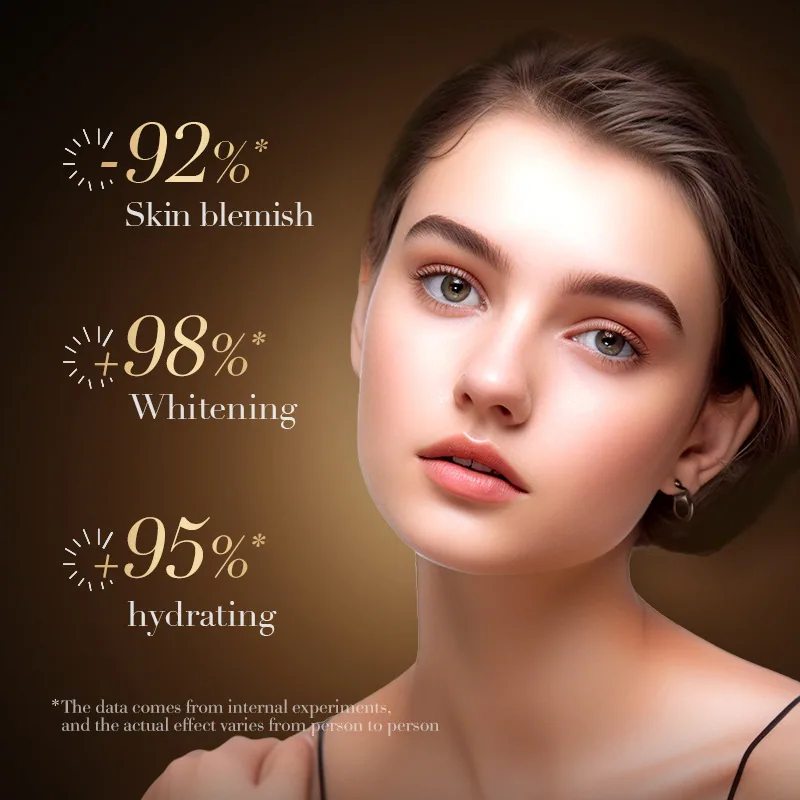 Close up of texture details of BIOAOUA Vitamin C face cream, soft cream shows whitening and moisturizing skin care effect