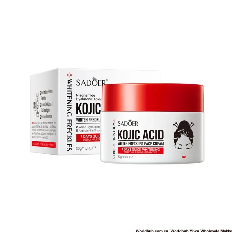 SADOER kojic acid freckle removing cream physical details close-up whitening and brightening face cream is delicate and easy 