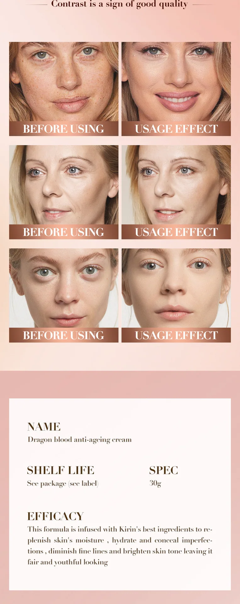 SADOER Lingzhi Longxue Anti Wrinkle Cream Cross border face cream facial mask, moisturizing, revitalizing and tightening fine