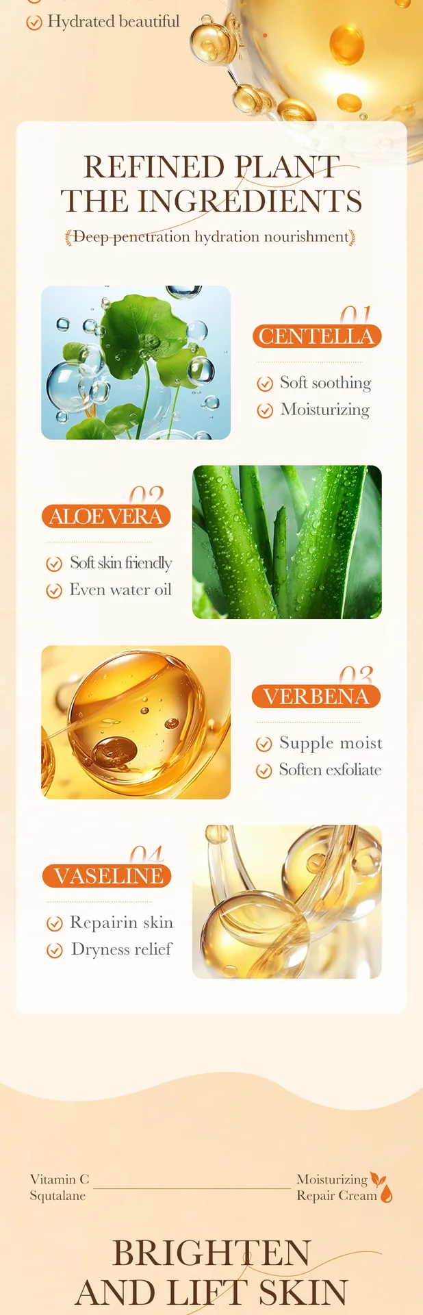 SADOER Vitamin C Squalane Moisturizing Nourishing Repair Cream Skin Rejuvenation Cream Cross-border Foreign Trade Wholesale - Face & Body Mask 15