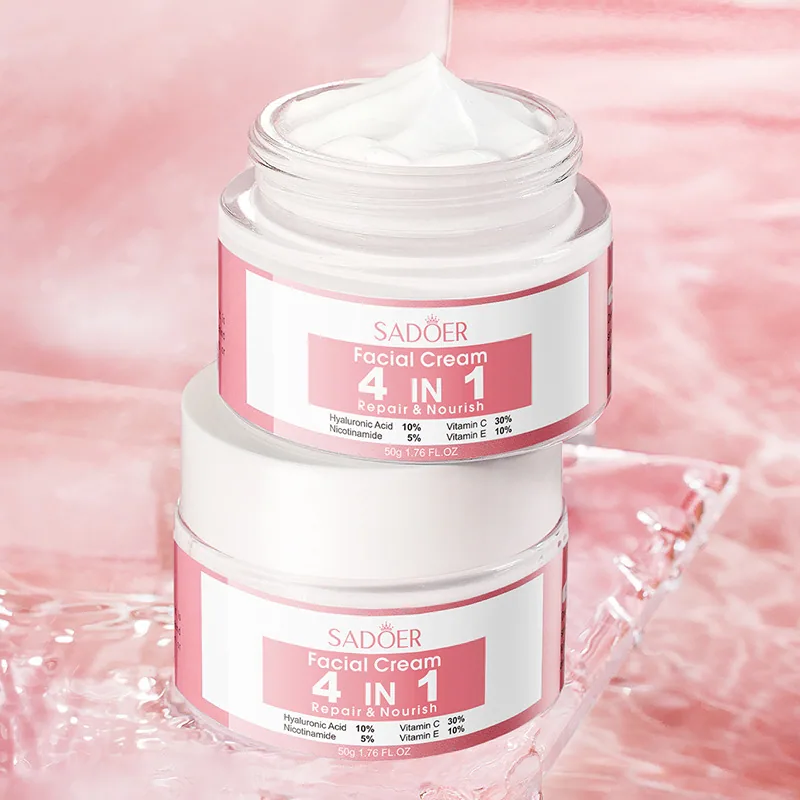 Use scene map of SADOER 4-in-1 moisturizing and rejuvenating cream, face and body facial mask care, showing the tightening an