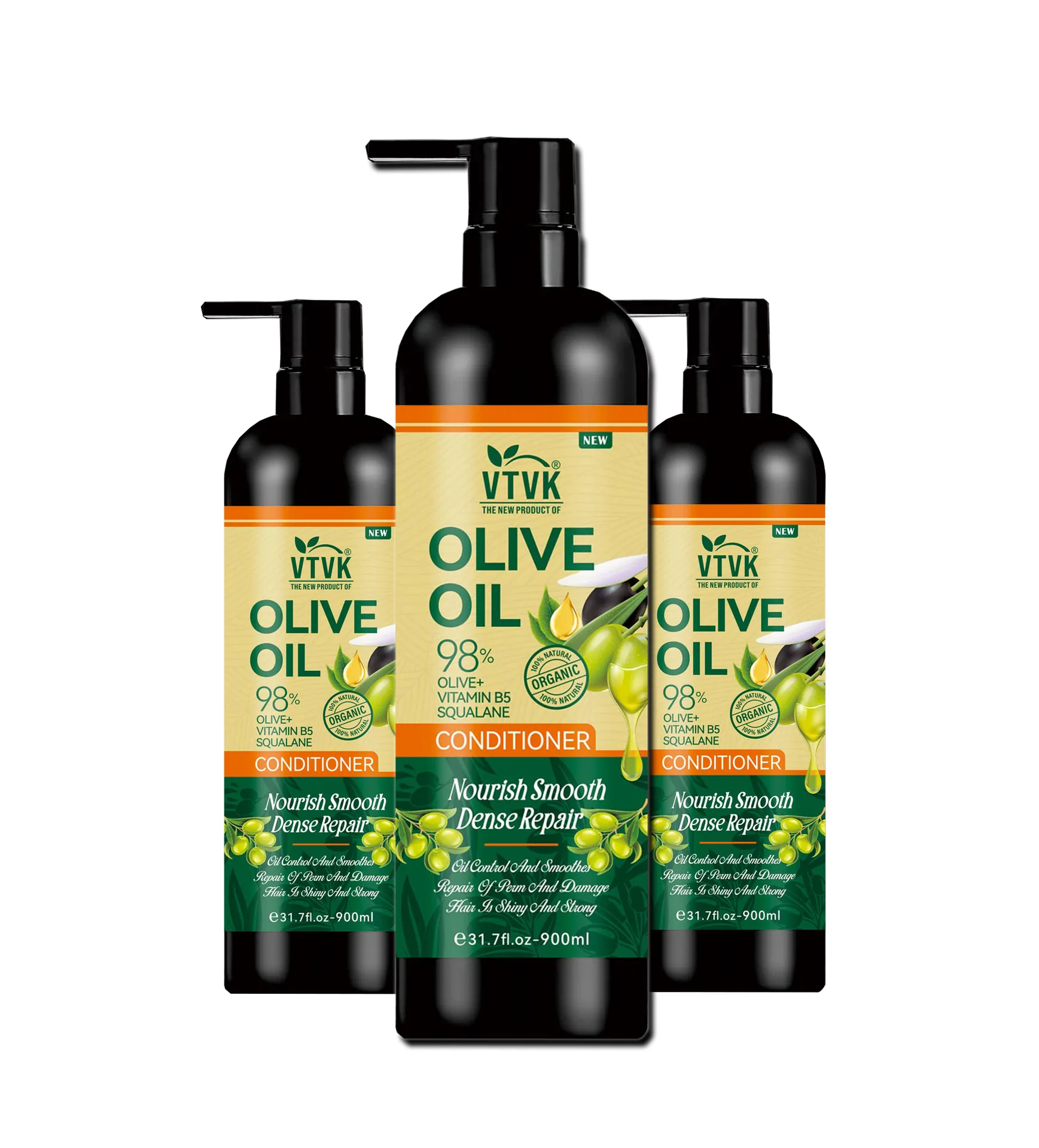 Olive oil conditioner repairing damaged hair, oil control and densifying effect for smooth revitalized hair