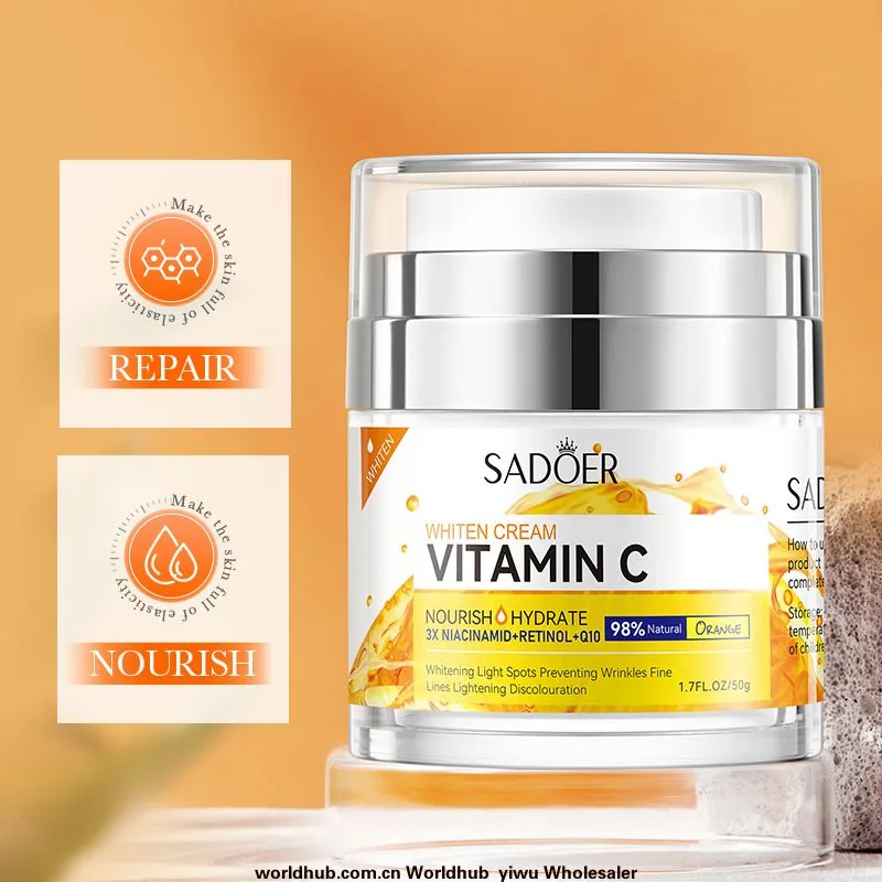 SADOER Vitamin C Whitening and Brightening Cream Hydrating and Brightening Cream Cross-border Foreign Trade Wholesale - Face