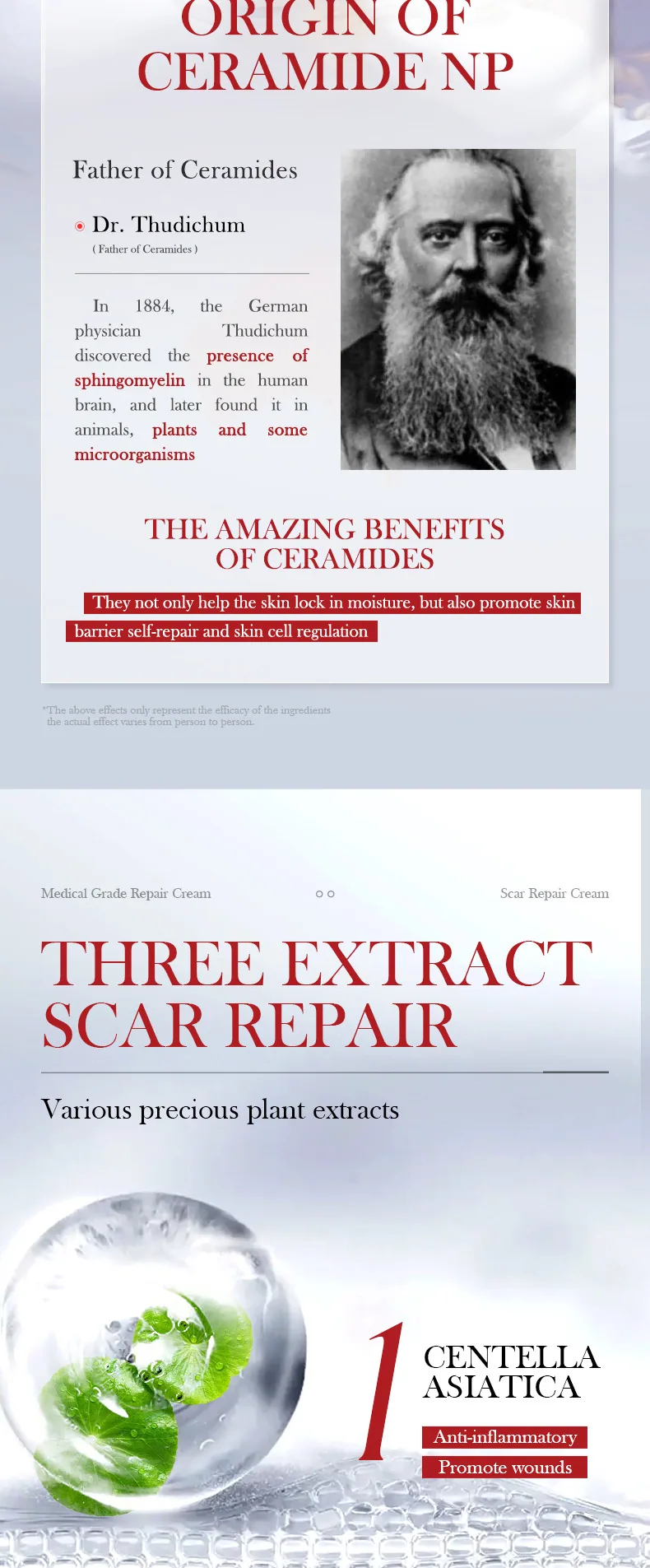 SADOER Scar Repair Cream Package Appearance Details Bottle Body Design Moisturizing&Skin Revitalizing face cream Wholesale fo