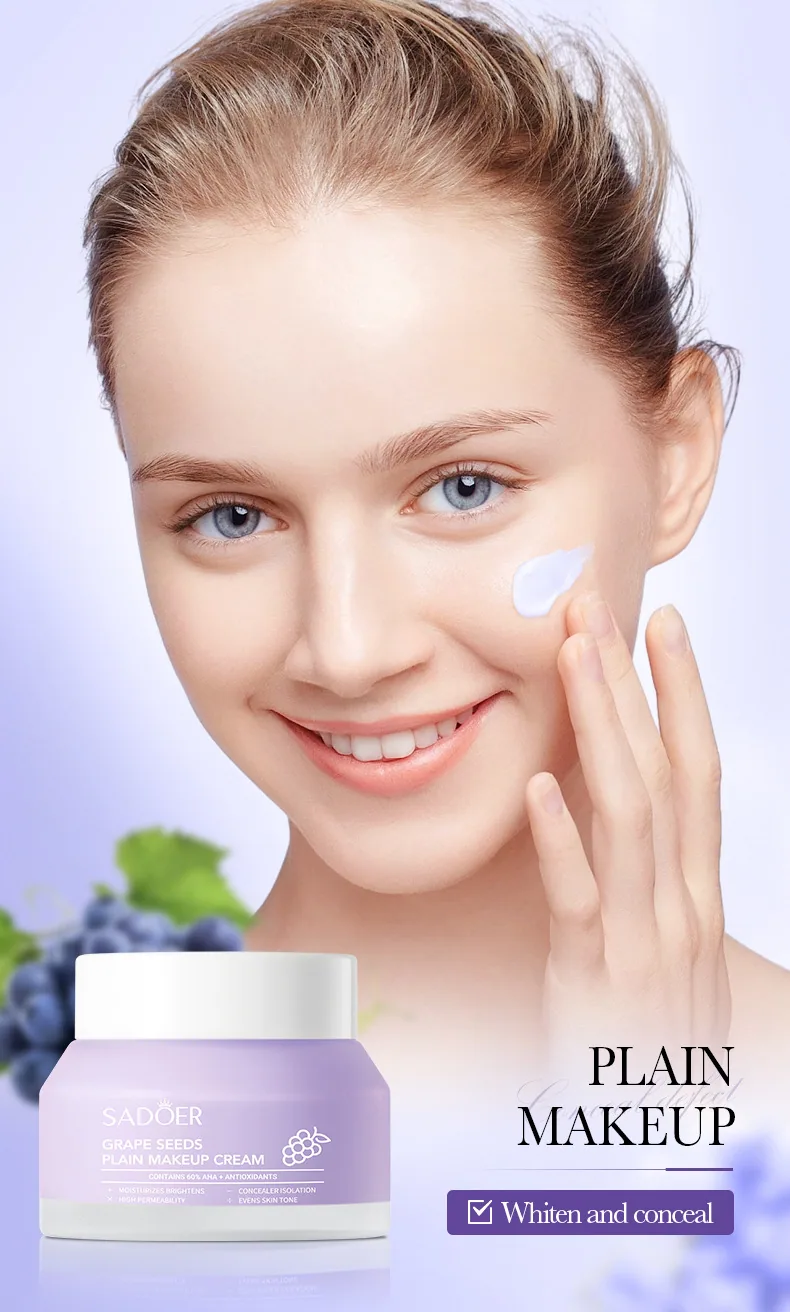 SADOER Grape Seed concealer Brightening Cream Detail close-up to cover acne marks and black eye circles Yiwu Oou Import and E