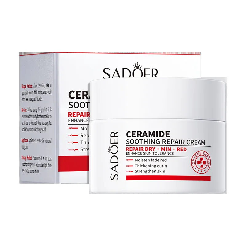 Foreign trade SADOER ceramide soothing and repairing face cream Sensitive skin moisturizing cream Detail close-up display