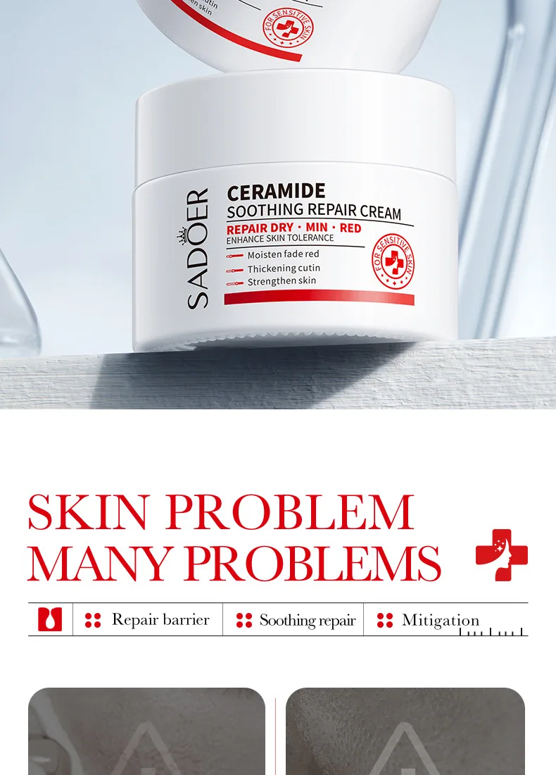 Foreign trade SADOER ceramide soothing and repairing face cream Sensitive muscle moisturizing Detail 8