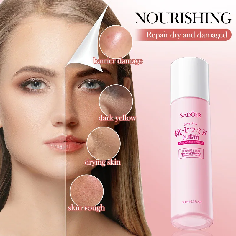 SADOER Peach Lactic Acid Bacteria Soothing and Moisturizing lotion Details, Moisturizing Texture and Nourishing Skin Care Sel