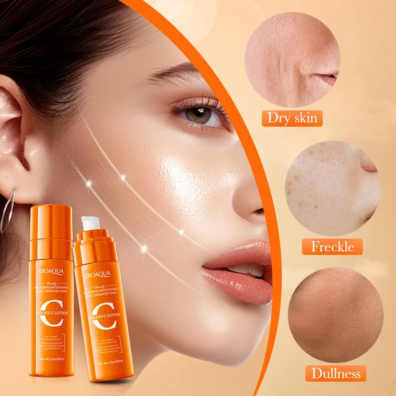 BIOAQUA Vitamin C lotion essence Usage Scenarios Facial application Skin care steps Whitening and moisturizing cross-border e