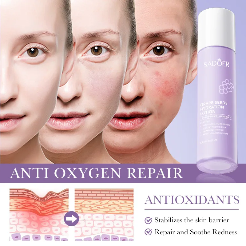 SADOER Grape Seed Antioxidant lotion Bottle Dimension Drawing, Capacity and Specification, Cross border E-commerce Skin Care