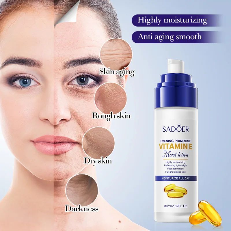 SADOER Evening Primrose Vitamin E lotion Bottle Size and Capacity Label High Moisture Firming Emulsion Cross border E-commerc