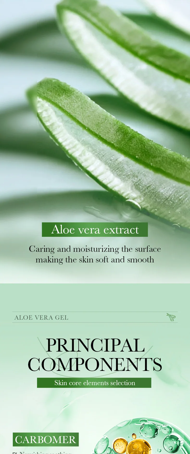 BIOAOIA aloe gel 300g size and capacity label, large capacity cross-border wholesale facial care