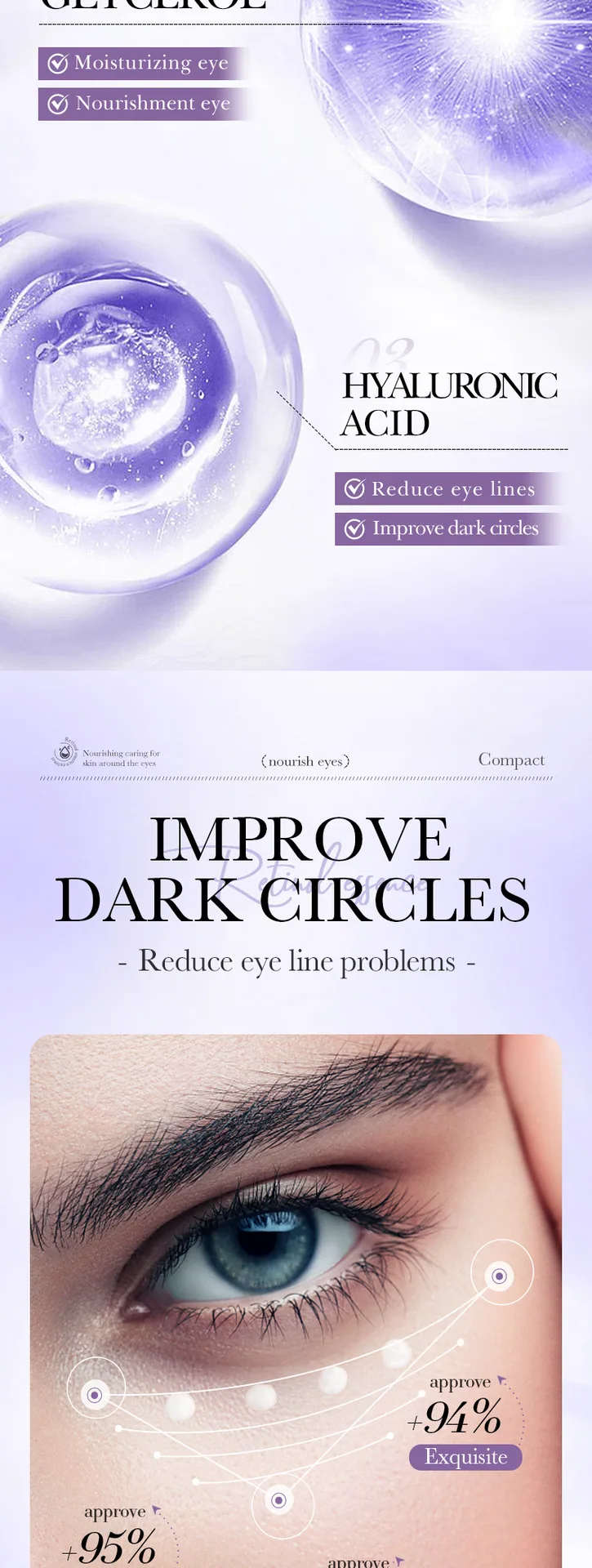 BIOAOUA Retinol Firming and Nourishing Eye Cream Moisturizing Eye Area Cross border Wholesale Multi Specification Sheet 15