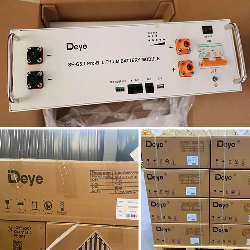 Batterie au lithium Deye SE-G5.1 PRO-B. Rack domestique 5,12 kWh de stockage d'énergie, 5 kilowattheures d'électricité. LiFePO4. 4