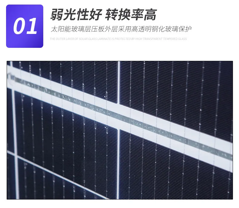 Double glass solar panel manufacturers supply double glass bifacial solar charging panels, solar panels, photovoltaic equipment 18