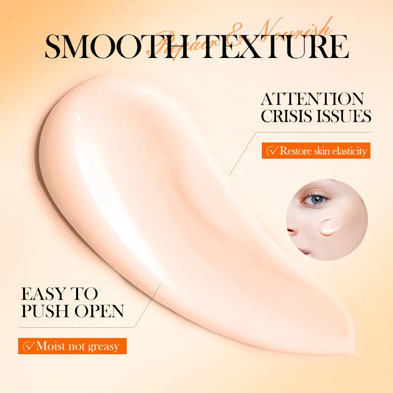 Close up of front details of SADOER five vitamin C lotion packaging, whitening, firming and moisturizing, foreign trade whole