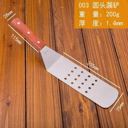 Cooking teppanyaki, stainless steel steak scraper, pizza pan, hand cranked pancake tool, triangular shovel, pancake shovel 2
